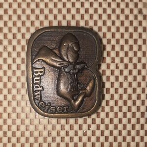 Brass Budweiser Belt Buckle With Budman
